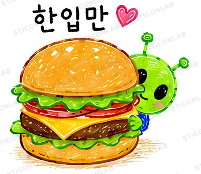 초록 외계인 삐요의 먹방 리액션