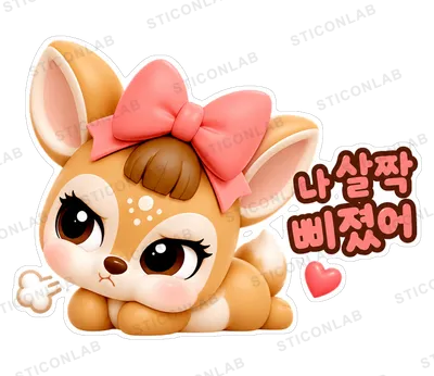팔짱을 끼고 볼을 부풀린 채 '나 살짝 삐졌어'라고 말하는 베리