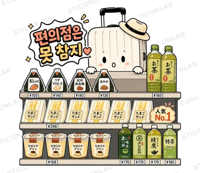 캐리의 일본여행 스티커