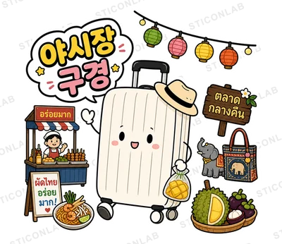 캐리의 태국여행 | 감성 여행 스티커